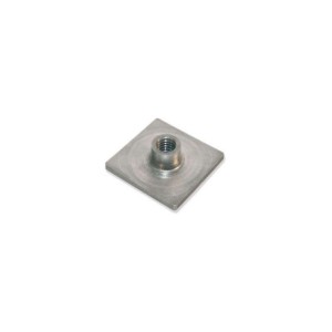 Platine à souder M12 en acier inox AISI 304 pour tube 40x40 mm