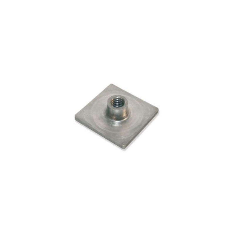 Platine à souder M12 en acier inox AISI 304 pour tube 40x40 mm