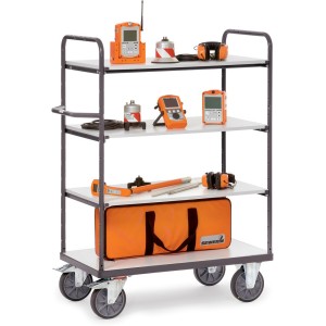 Chariot ESD haut à plateaux 500 kg avec 4 plateaux