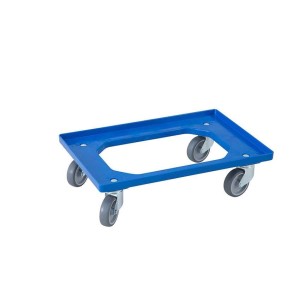 Chariot de transport 4 roues pivotantes en caoutchouc