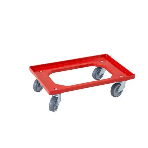 Chariot de transport 4 roues pivotantes en caoutchouc