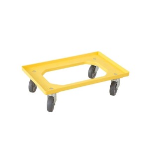 Chariot de transport 4 roues pivotantes en caoutchouc