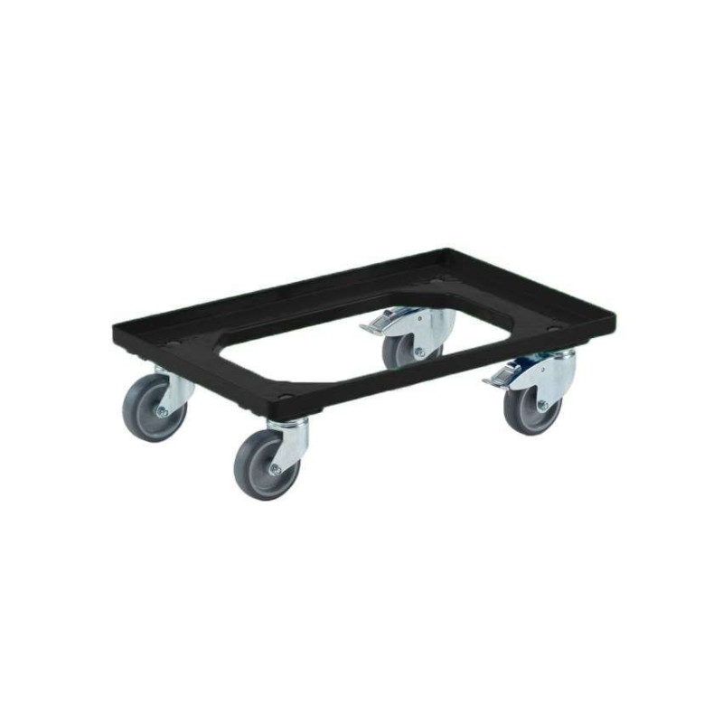 Chariot de transport 2 roues pivotantes 2 fixes caoutchouc