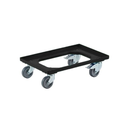 Chariot de transport 2 roues pivotantes 2 fixes caoutchouc