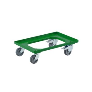 Chariot de transport 2 roues pivotantes 2 fixes caoutchouc