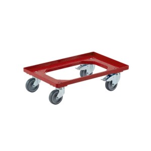 Chariot de transport 2 roues pivotantes 2 fixes caoutchouc