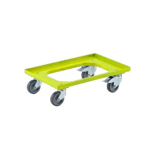 Chariot de transport 2 roues pivotantes 2 fixes caoutchouc