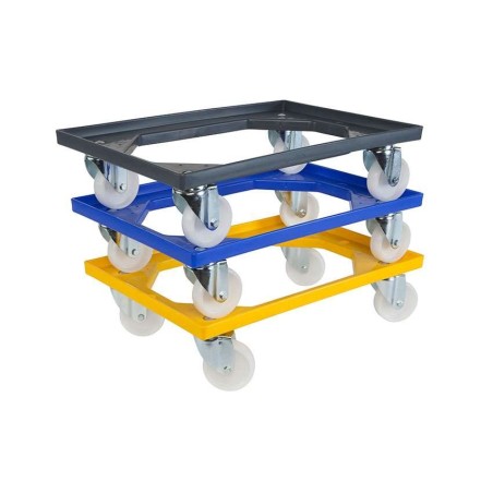Chariot de transport 4 roues pivotantes en PP - Cadre en PP