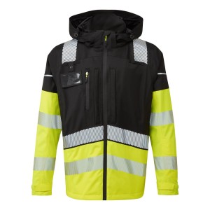 Veste de pluie haute visibilité 3 en 1 Jaune/Noir - BX323