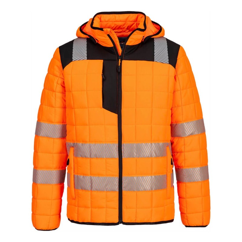 Veste hybride baffle HV PW3 Orange/Noir - T165
