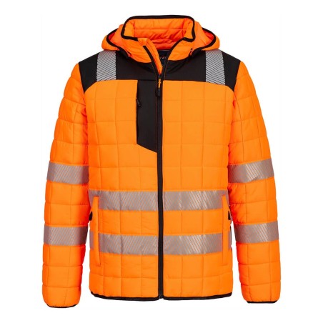 Veste hybride baffle HV PW3 Orange/Noir - T165