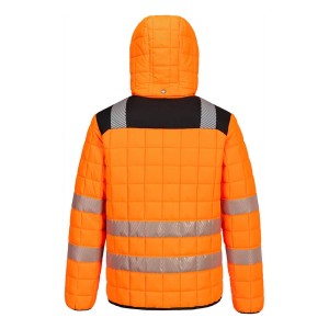 Veste hybride baffle HV PW3 Orange/Noir - T165