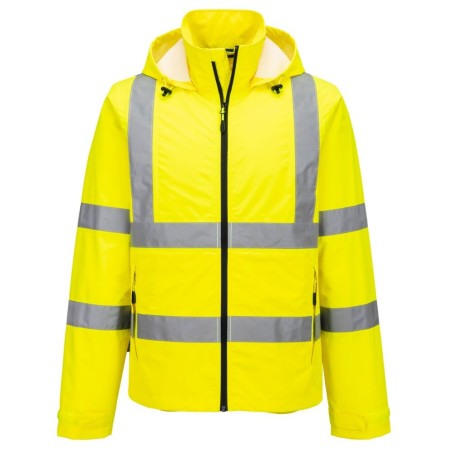 Veste légère pliable haute visibilité jaune ou orange