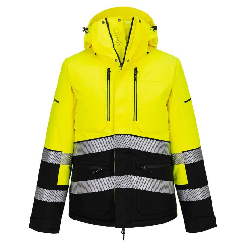 Parka sherpa EV4 haute visibilité Jaune ou orange