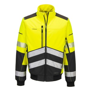 Veste Softshell bomber haute visibilité EV4 - Jaune ou orange - EV468