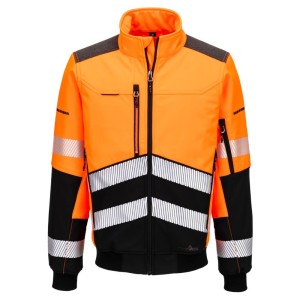 Veste Softshell bomber haute visibilité EV4 - Jaune ou orange - EV468