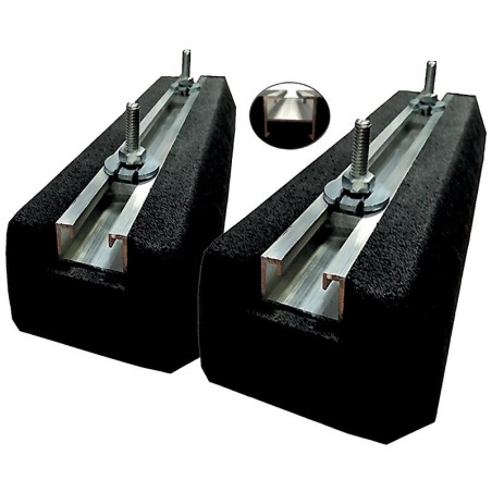 Paire de supports de sol mini Rubber 400 mm 300 kg - EID