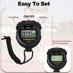 Chronomètre Sportif avec Silencieux et Bouton Marche/Arrêt