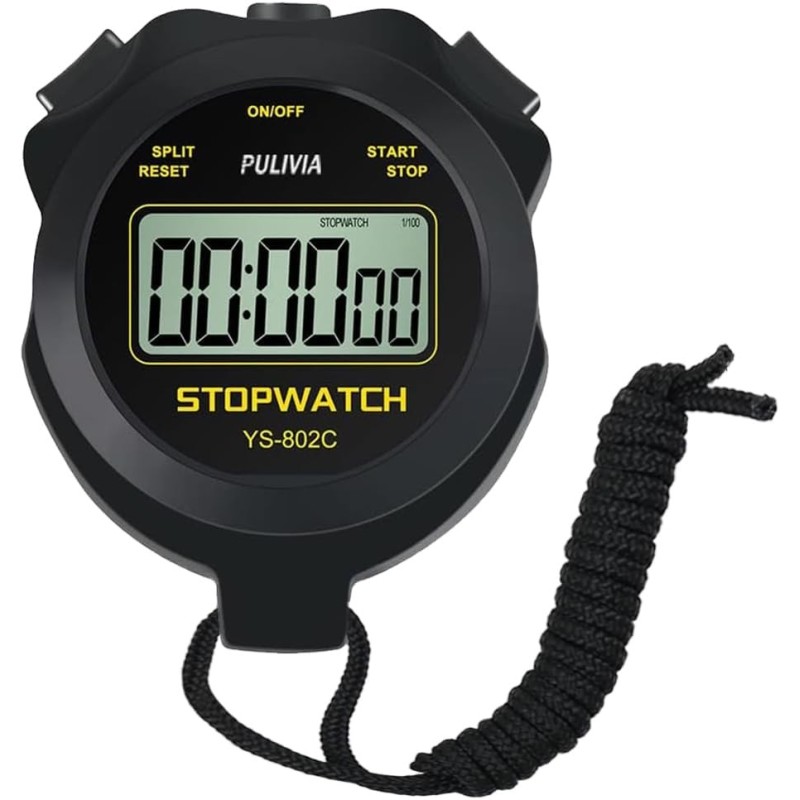 Chronomètre Sportif avec Silencieux et Bouton Marche/Arrêt