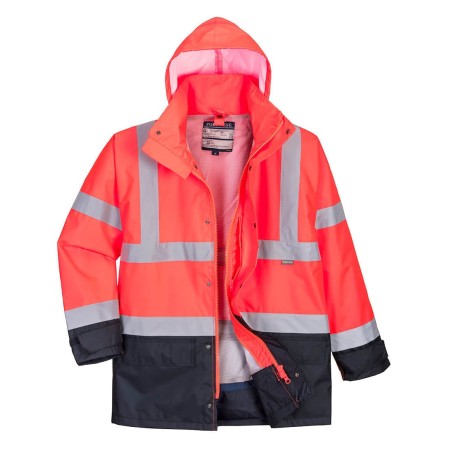 Parka Bicolore Executive 5-en-1 Rouge/Marine - S768