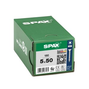 Boite de 180 Vis universelles 5 x 50 mm Vis à tête fraisée