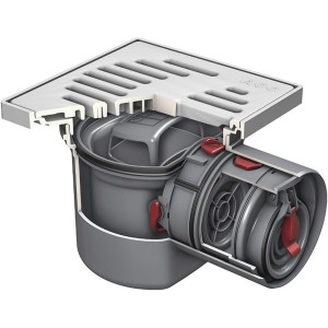 Siphon de cave Junior type 5 DN100 avec clapet anti-retour horizontal - ACO