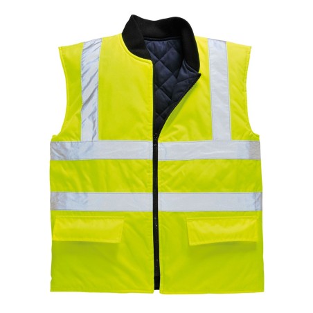 Gilet haute visibilité jaune ou orange Réversible - S469