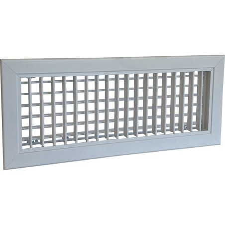 Grille double déflexion alu laqué blanc pur - AXELAIR