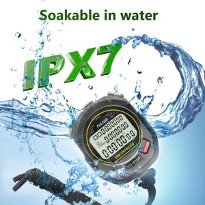 Chronomètre sportif étanche 10 Tours/Séquences avec Rappel