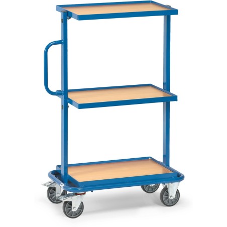 Servante pour bacs plastiques 3 plateaux mélaminés