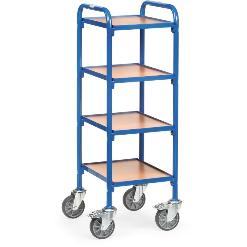 Servante pour bacs plastiques 4 plateaux en mélaminé