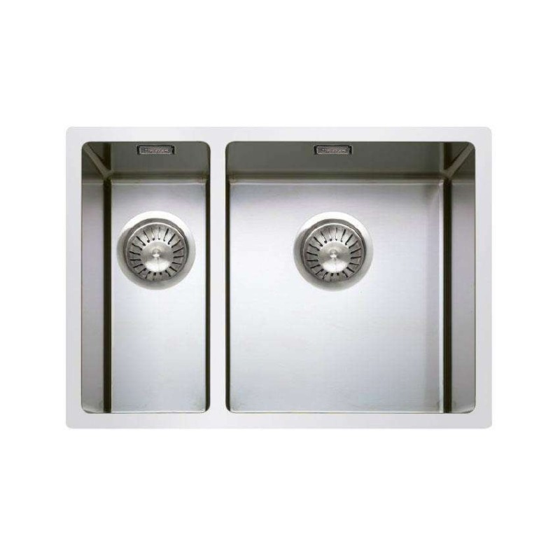 Cuve double R12 polie accessoires inclus - l: 400x180x170mm r: 400x400x200mm