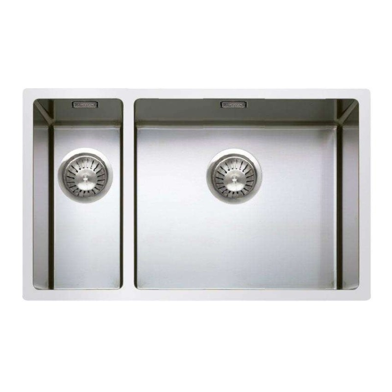 Cuve double R12 polie accessoires inclus - l: 400x180x170mm r: 400x500x200mm