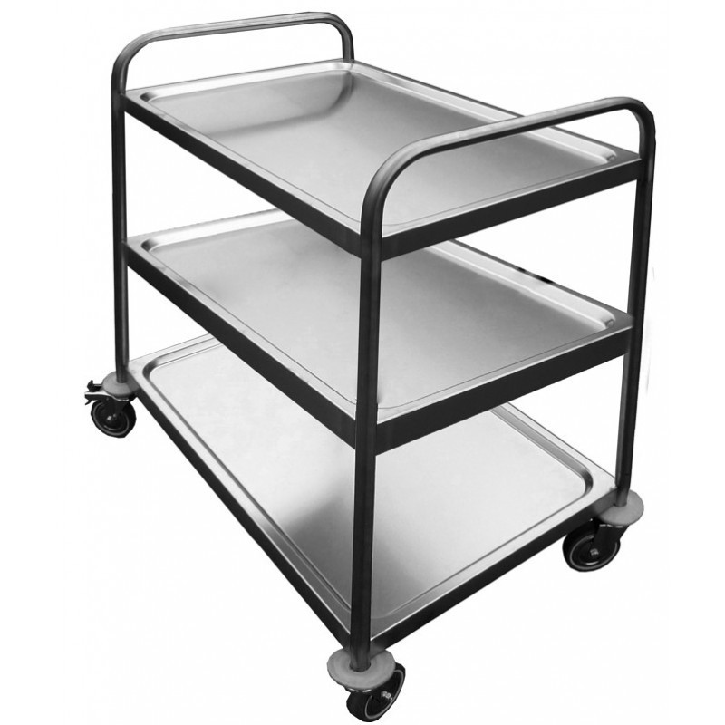 Desserte inox soudées 3 plateaux
