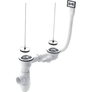 Vidage évier grès complet avec trop plein - NICOLL