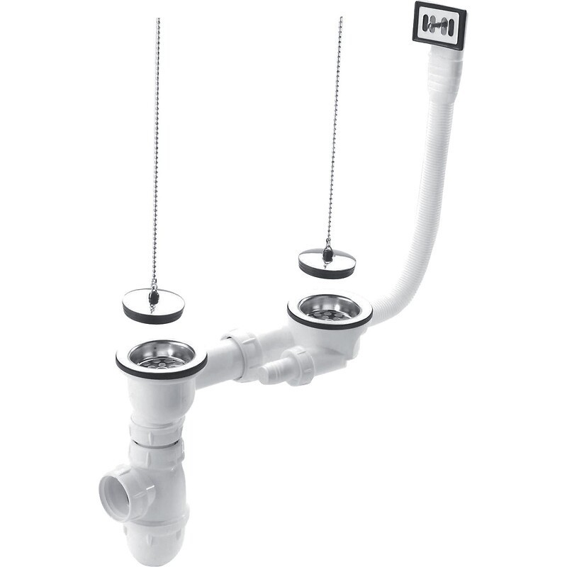 Vidage évier grès complet avec trop plein - NICOLL Vidage évier grès complet avec trop plein - NICOLL