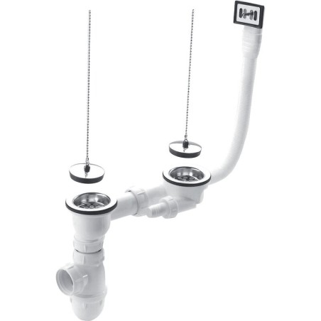 Vidage évier grès complet avec trop plein - NICOLL