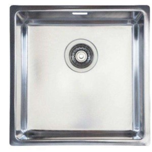 Cuve 400x400x200mm inox R15 polie - Trou 115/88 - Accessoires inclus