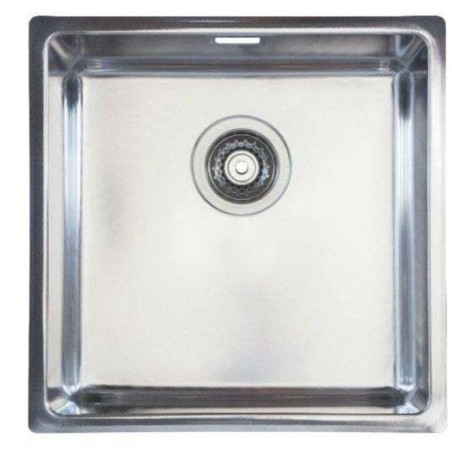 Cuve 400x400x200mm inox R15 polie - Trou 115/88 - Accessoires inclus