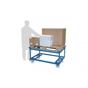 Chariot rouleur 1200 x 800 mm pour palette charge lourde 1000 kg