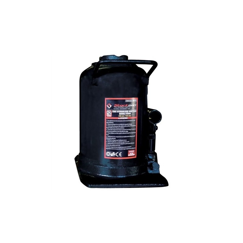 Cric bouteille double vérin 4000 et 12000 kg