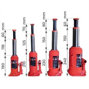 Cric bouteille mono vérin 3000 à 32000 kg