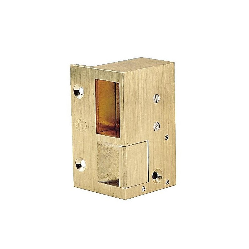 Gâche électriques en applique bronze pour serrures horizontales n°0 hauteur 85 mm