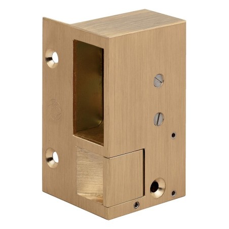 Gâche électrique en applique en bronze pour serrures horizontales à émission et contact stationnaire hauteur 88
