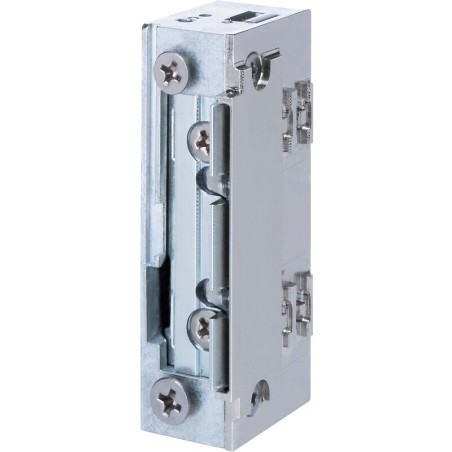 Gâche électrique à larder étanche profil étroit sans découpe à rupture 12 Vcc