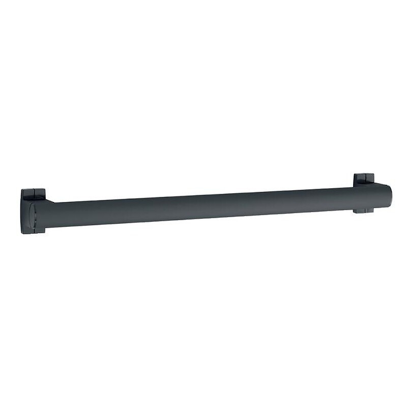 Barre d'appui droite pour salle de bain anthracite