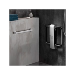 Siège de douche relevable ARSIS pied époxy gris - PELLET