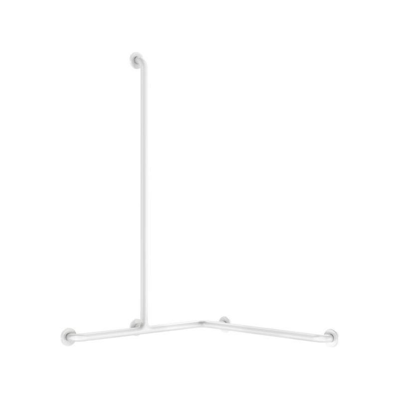 Barre de douche d'angle pour siège douche 32 mm nylon blanc - DELABIE