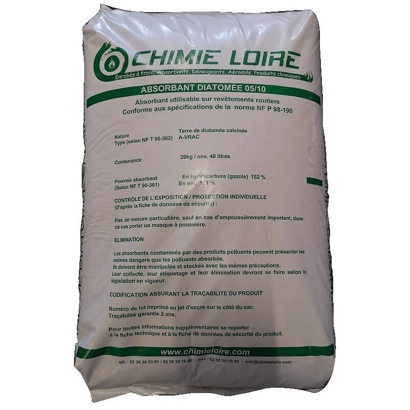 Absorbant minéral à base de terre de diatomée calcinée