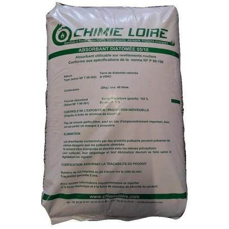 Absorbant minéral à base de terre de diatomée calcinée